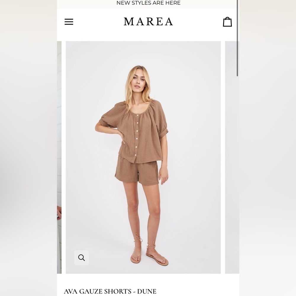 Marea Ava Gauze Set-Dune